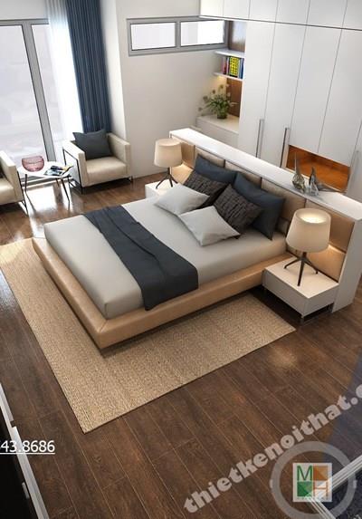  Mẫu giường gỗ tự nhiên tại chung cư Duplex Mandarin Garden